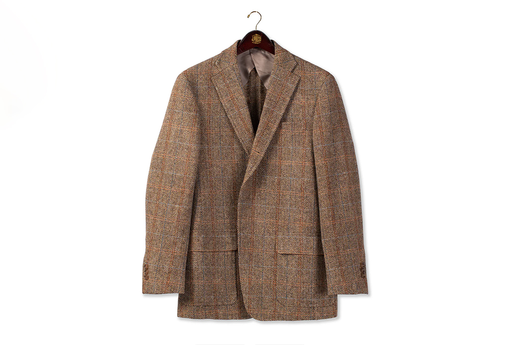 Harris Tweed Tan Windowpane Sport Coat