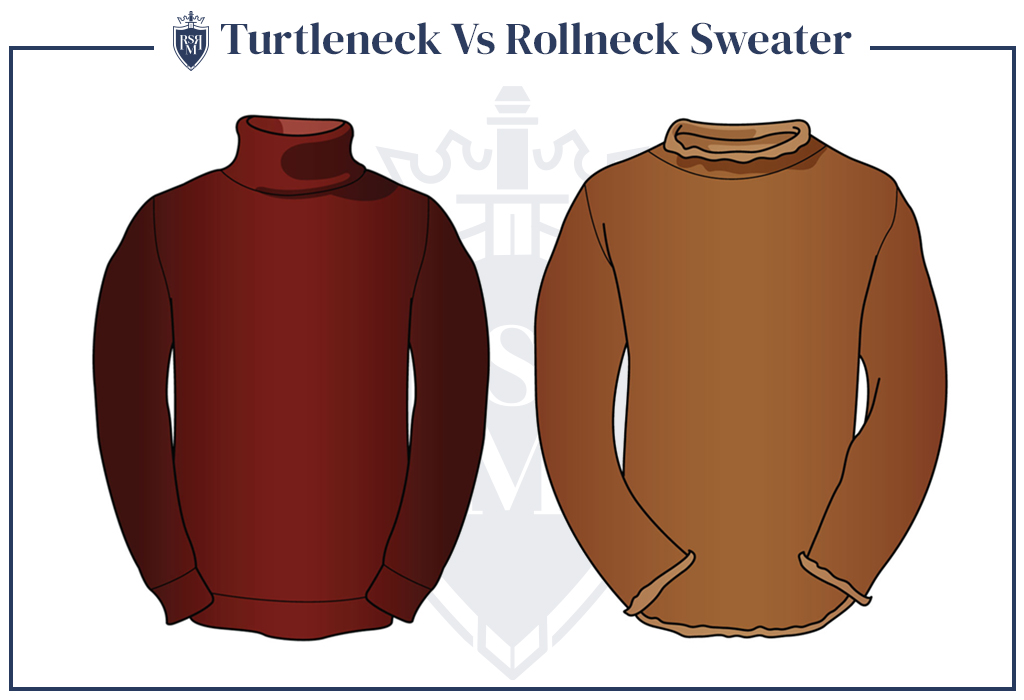 turtleneck vs rollneck sweater
